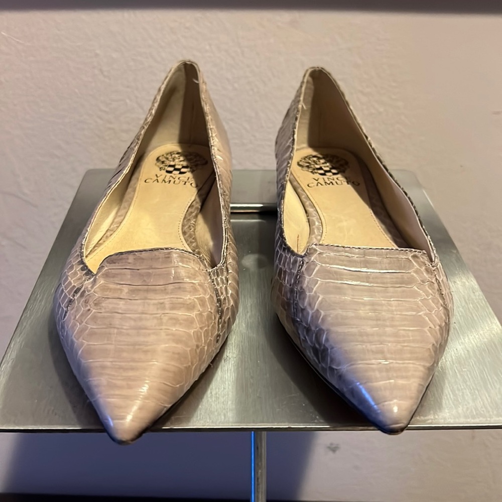 Genuine Vince Camuto faux snake skin flats